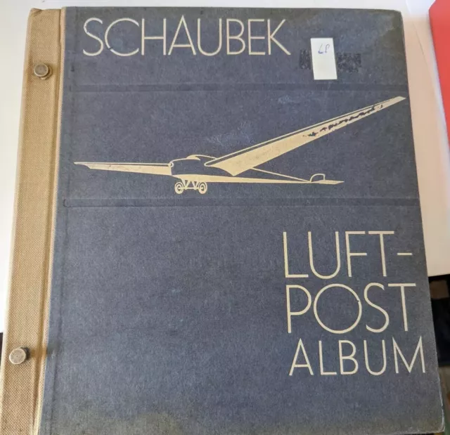 Album postale aereo Schaubek con alcuni marchi