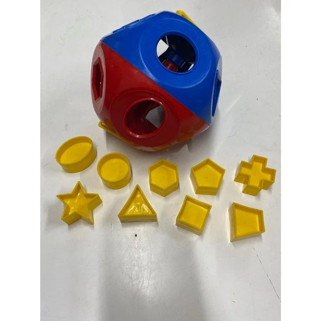 Vintage EUC Tupperware Shape-O-Ball Toy Shape Sorter 9/10 Shapes Tupper Toys