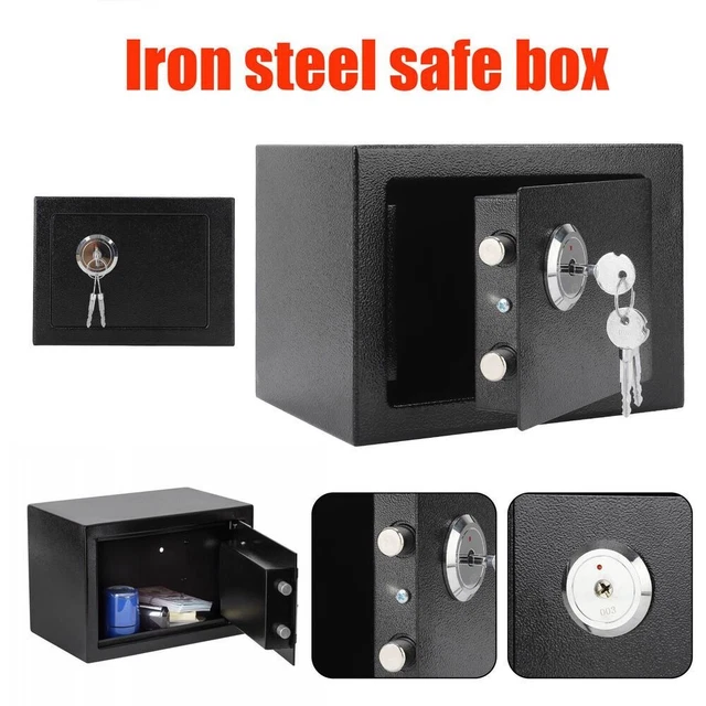 Piggy Bank Household Mechanical Lock Money Cash Valuables Box Safe Deposit Box