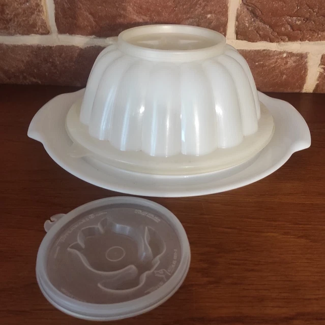 TUPPERWARE MOULE à charlotte / entremet 20cm 2 decors + plat de service