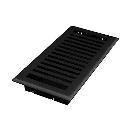 Imperial RG3439 Montezuma Decorative Floor Register, 4 x 10-Inch, Black Iron