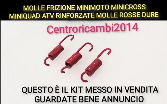 Kit Molle Frizione Minimoto Minicross Miniquad Atv Rinforzate Molle Rosse Dure