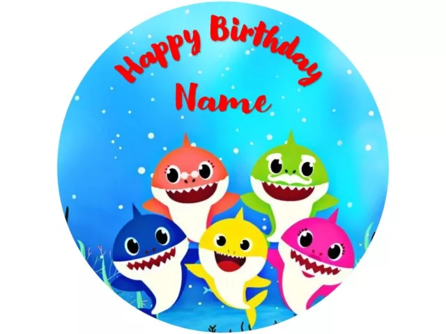 baby-shark-edible-cake-topper-7-5-inches-round-personalised-icing-wafer