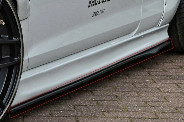 Black Gloss Side skirts addons diffusers For Ford Focus DYB 2014-2018 v2