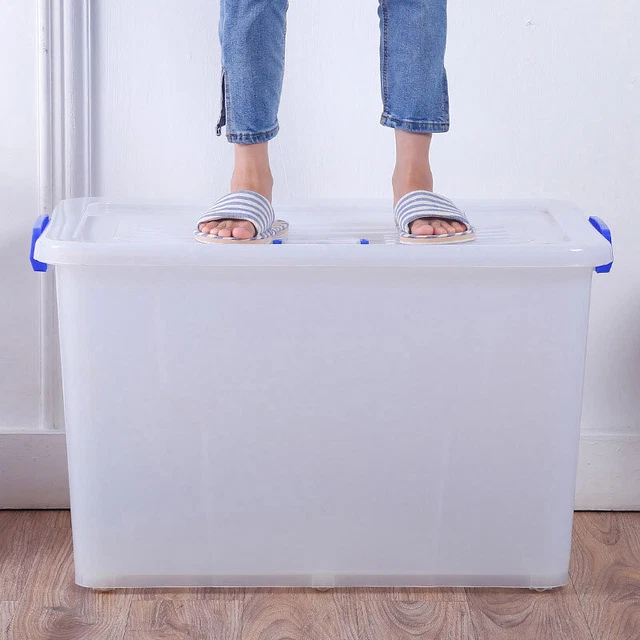 LARGE STORAGE BOXES With Lid Lock Handles Food Container Home Kitchen