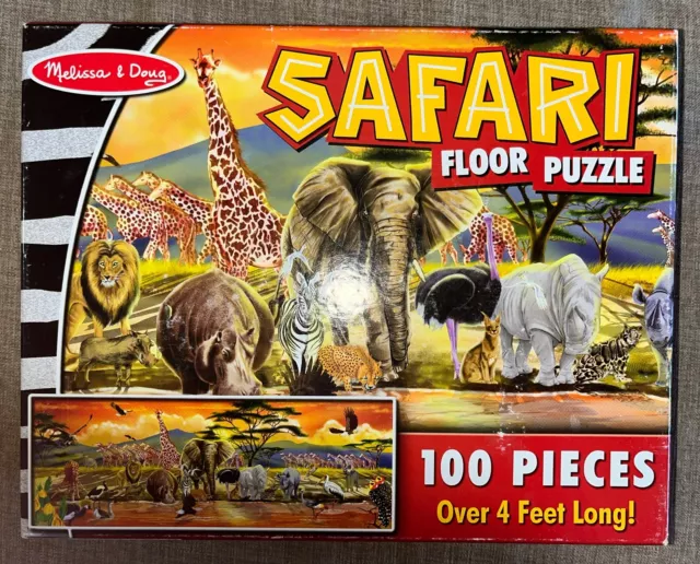 Melissa And Doug Safari Jumbo Floor Puzzle Large 4 Feet Long