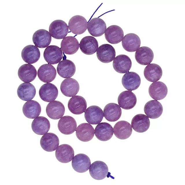 Perles en Pierres Naturelles pour Bijoux Perles Jade Lilas Rondes Gemstone Beads