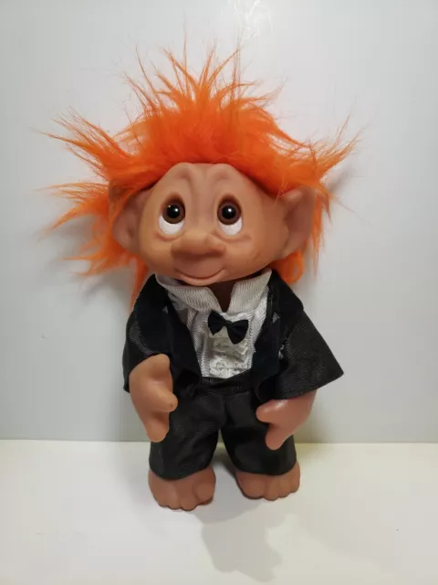 Vintage 1977 Thomas Dam Groom Troll Doll Dressed Orange Hair Denmark