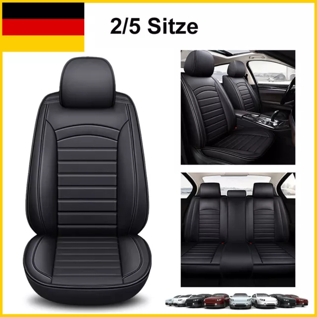 2/5 Sitze Autositzbezüge Set PU Leder Sitzbezüge Auto Komplettset Für VW Passat