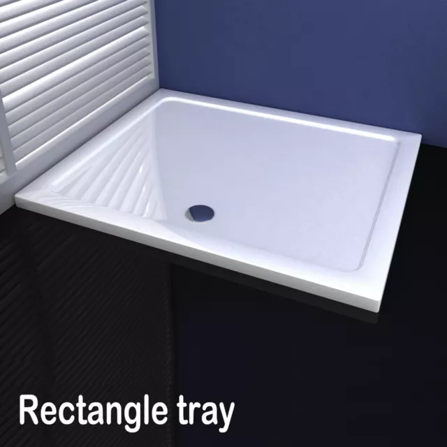 Quadrant Shower Enclosure Stone Tray Free Waste  Slimline Rectangle/Square30mm