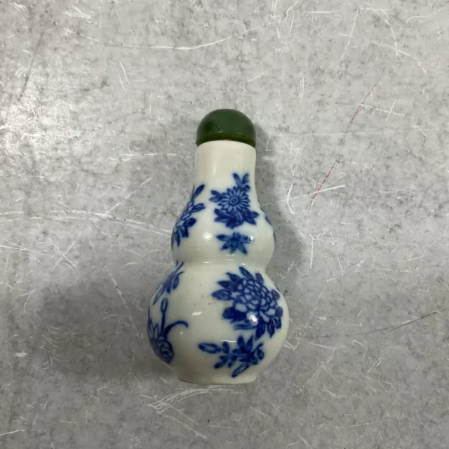 Antique Chinese Porcelain Snuff Bottle 3".