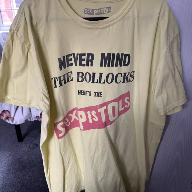 Official Sex Pistols Never Mind The Bollocks Punk Rock T Shirt XL