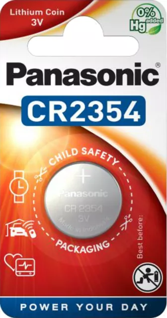 10x Panasonic CR2354 Batterie Lithium Knopfzelle 560 mAh 1 er Blister