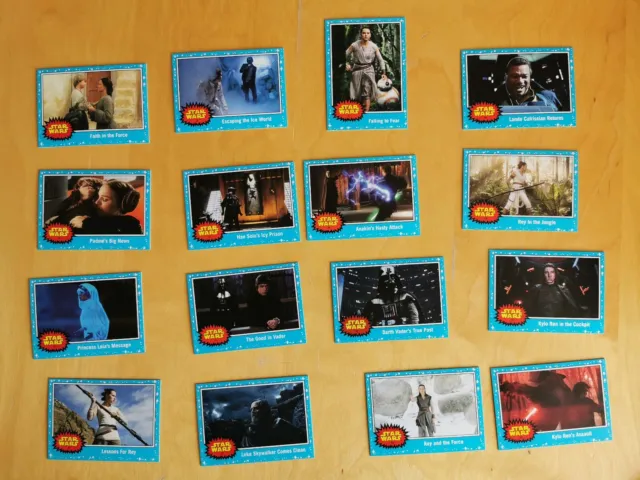 Lot de 16 cartes Topps Star Wars : The Rise of Skywalker