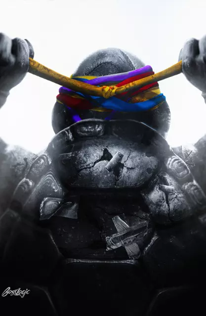 TMNT The Last Ronin - Lost Years #1 BOSSLOGIC B&W VIRGIN EXCLUSIVE