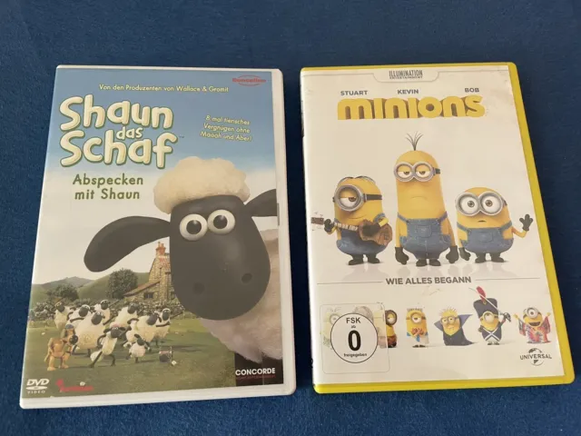 2 DVDs / Shaun das Schaf + Die Minions