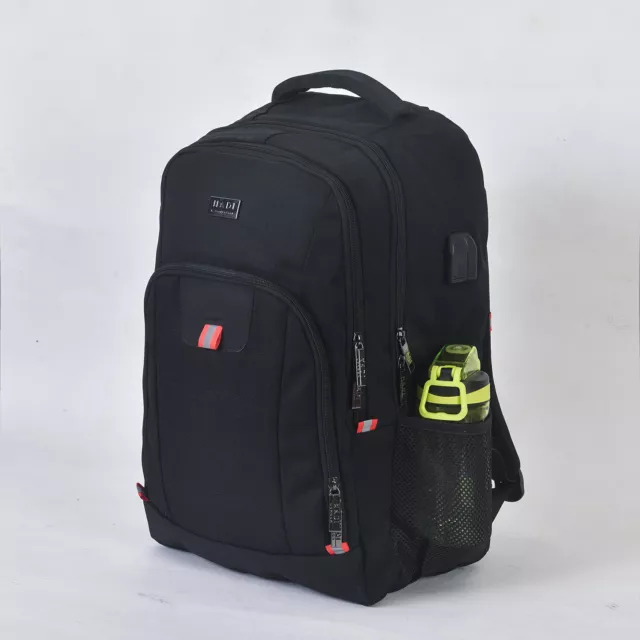 Großer Rucksack Diebstahlsicherung USB Laptop Rucksack wasserdicht Schultasche Frauen Männer UK 3