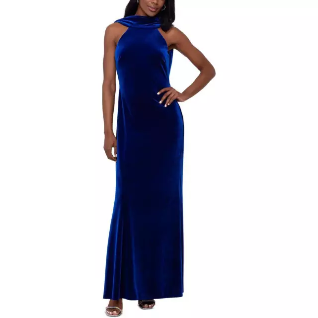 Betsy & Adam Womens Velvet Long Formal Evening Dress Gown BHFO 2956