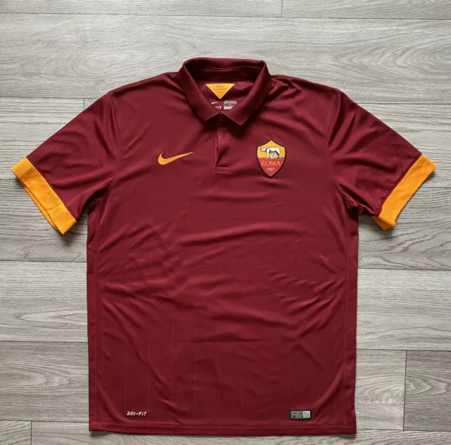 Nike AS ROMA 2014 2015 HOME SHIRT FOOTBALL SOCCER JERSEY MENS NIKE SIZE LARGE L