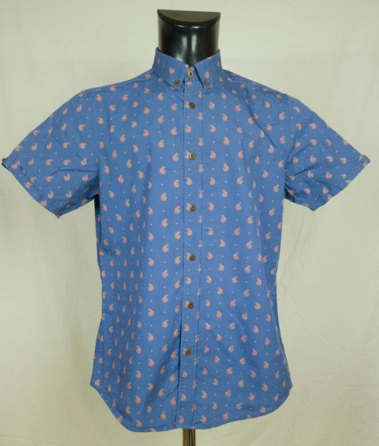 CAMICIA BEN SHERMAN Signature Short Sleeve Gingham Shirt Navy EUR 75,00 - IT - Foto 5
