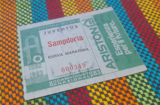 Biglietto calcio stadio Juventus vs SAMPDORIA ( 1982/83 ) Curva Maratona