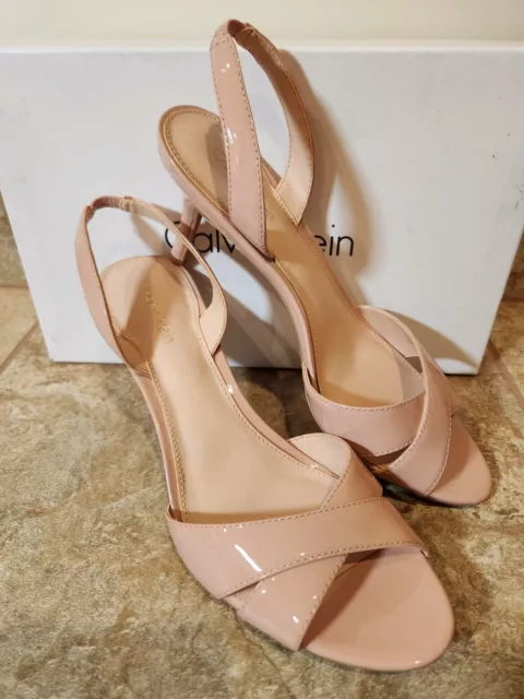 Calvin Klein | Lucette Dusty Pink Patent Leather Women's Heels Shoes Size 7.5 M