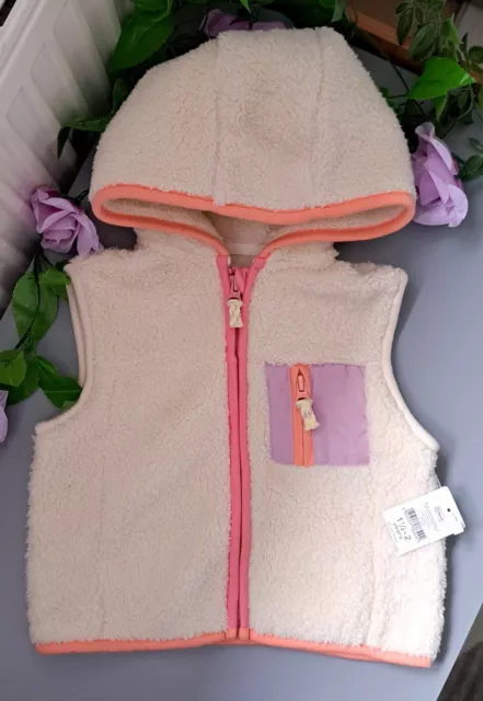 Baby Girl 18-24 Months BNWT Nutmeg Very Soft Fluffy Gilet