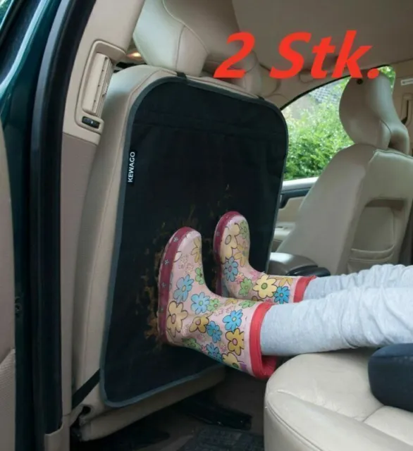 2X Kindersitz Rückenlehnenschutz Unterlage Schutzmatte Rücksitz Autositz Schoner