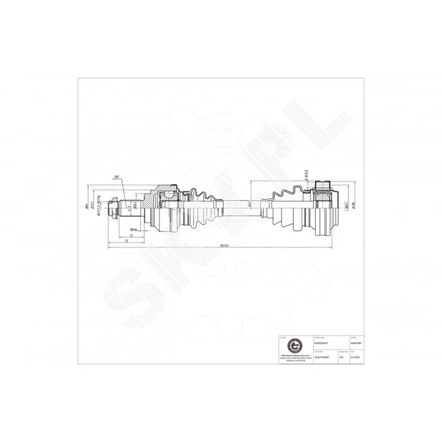 2 Arbres D'entraînement Arrière Gauche/droite Pour BMW 5 Série E60/E61 530xd/530d - Pièces Neuves BRV, Garantie 1 An