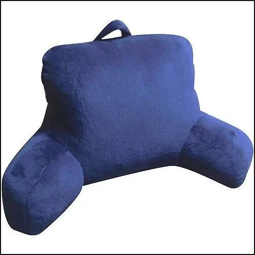 Plush Backrest Pillow Bed Cushion Support Reading Back Rest Arms Chair Lounger