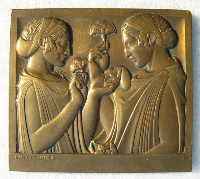 Médaille Française Art Débo - Concours Ville De Paris 1er Prix 1963, Bronze 80mm >200g, Qualité SUP, Poinçon Corne D'abondance