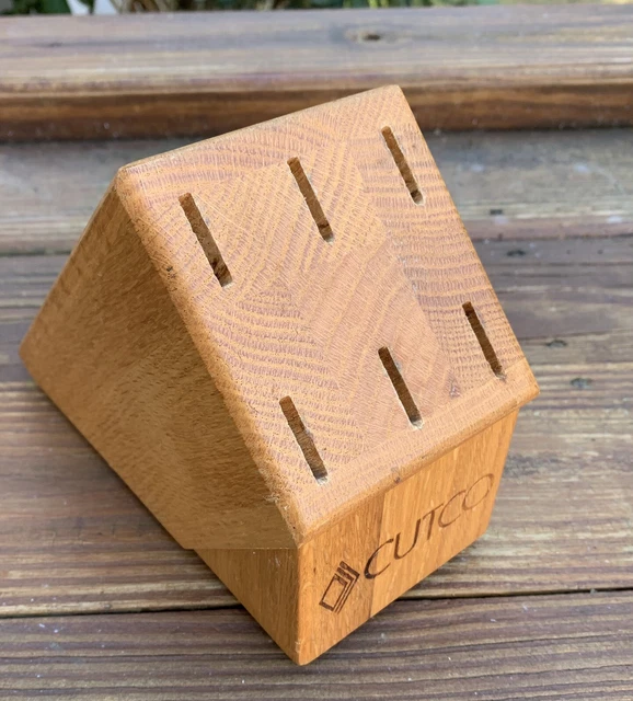 CUTCO HONEY OAK Steak Knife Block 15.00 PicClick