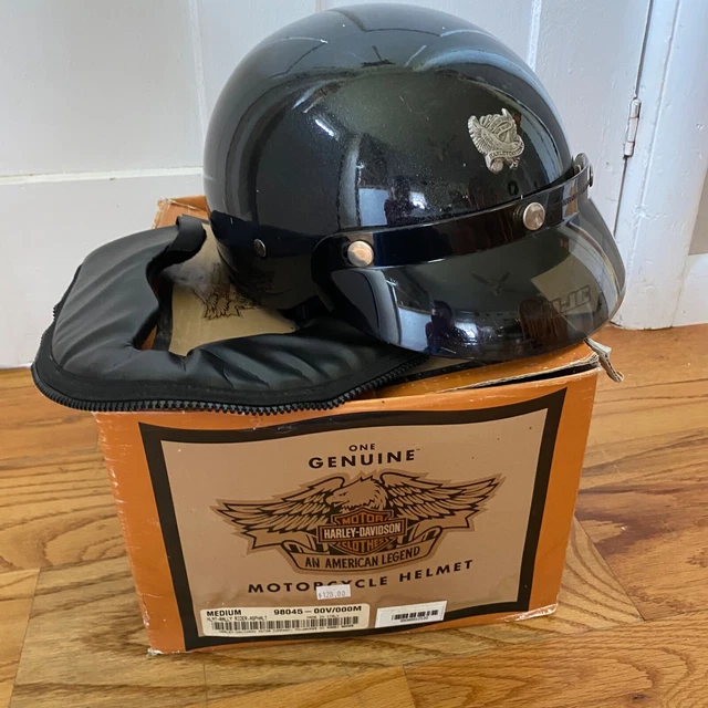 GENUINE HARLEY DAVIDSON Motorcycle Half Helmet Size Medium Rally Rider