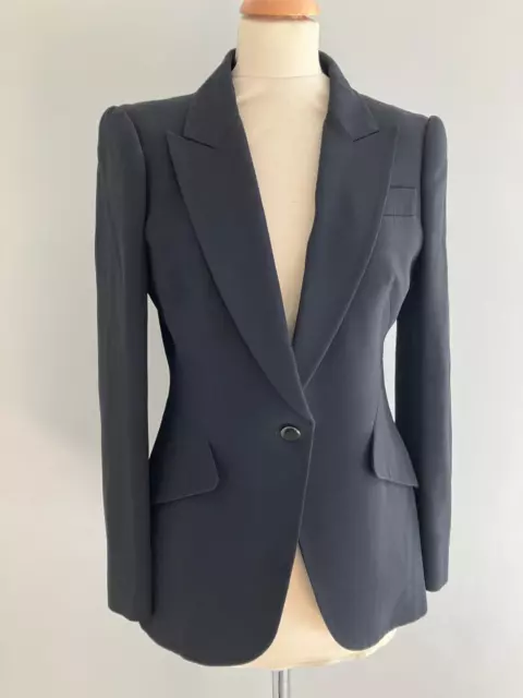 ALEXANDER MCQUEEN single breasted blazer jacket £1250  i42 uk10 ref sA