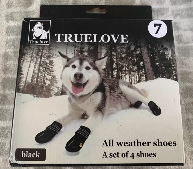 TRUELOVE DOG  All Weather Shoes Black, Size 7 (Retriever/Setter) BNIB CG S08