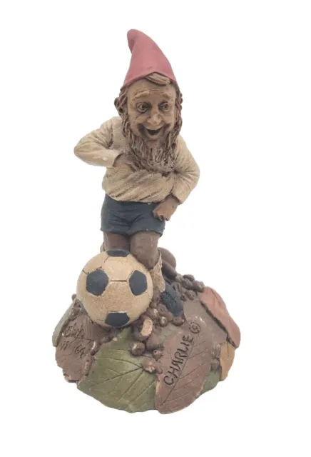 Tom Clark Charlie Gnome Playing Soccer Figurine
