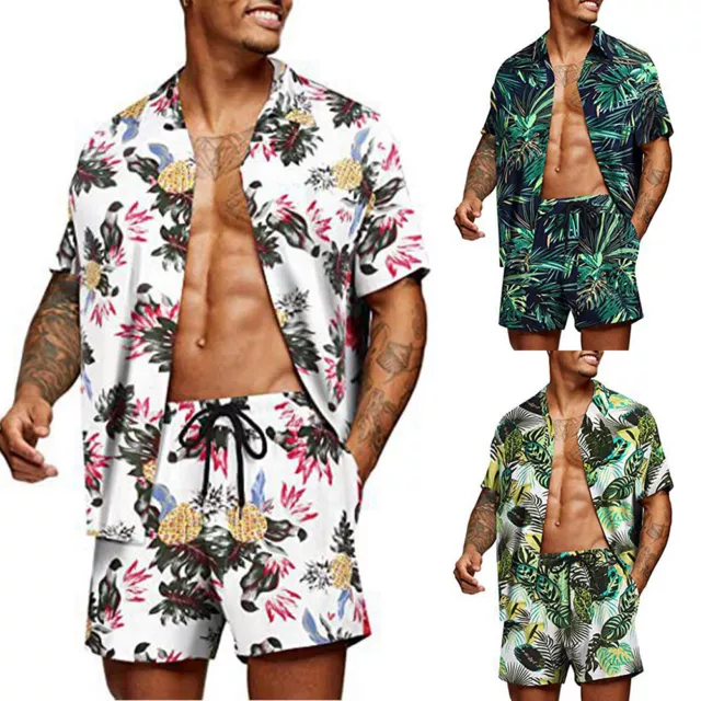 Abbigliamento Da Spiaggia Da Uomo Camicia Hawaiana Estiva A Maniche Corte E ^