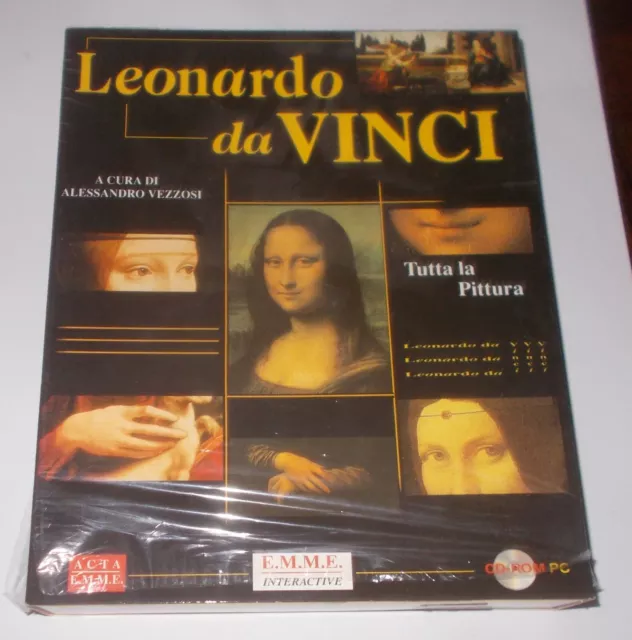 Leonardo Da Vinci Tutta La Pittura Cd-Rom Pc 1997 Acta Emme Vintage Big Box