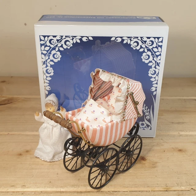 HEIDI OTT PEACH Dollhouse Miniature Pram 1 12 Scale Doll s Pram