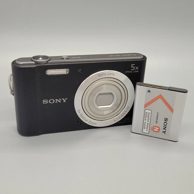Sony Cybershot DSC-W800 20.1MP Compact Digital Camera Black Tested