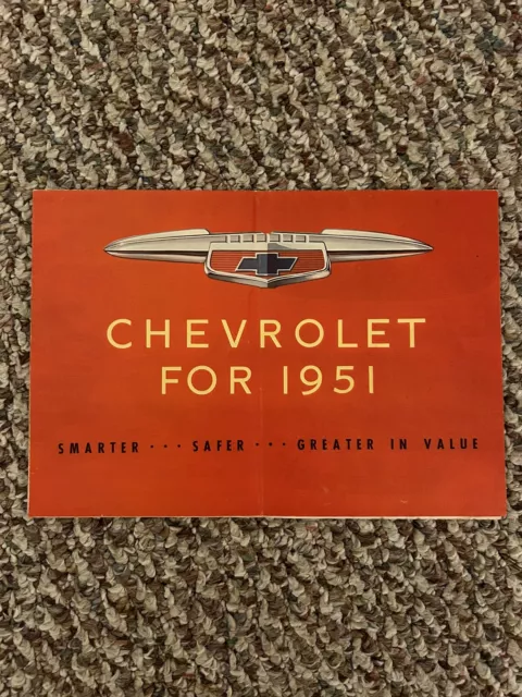 1951 Chevrolet Car Sales Brochure - Original