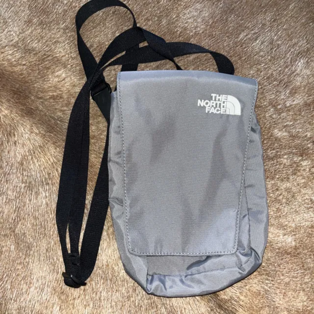 The North Face Cross Bag Mini Unisex Sports Travel Gym Pouch Grey / Black