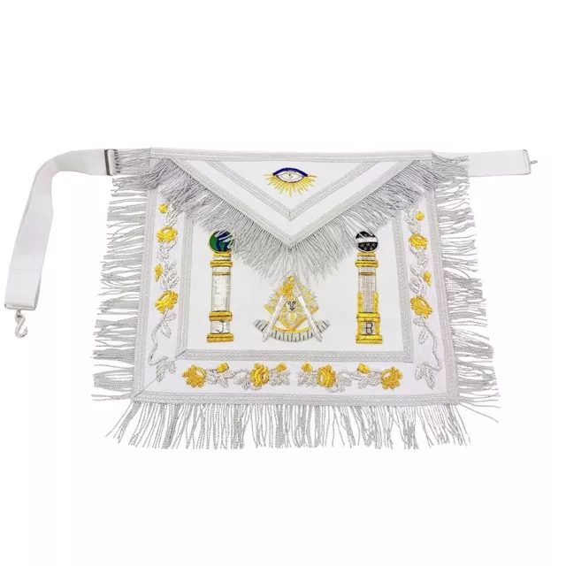 Masonic Regalia Past Master Full Dressed Hand Embroidered Masonic Apron