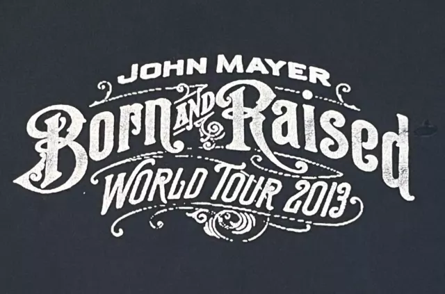 Vtg John Mayer Born And Raised World Tour 2013 Shirt Sz L