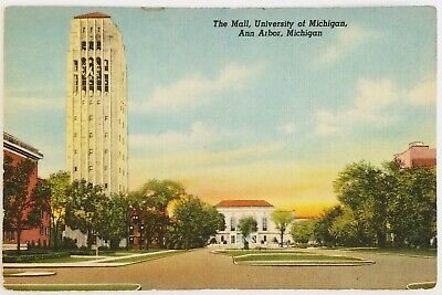 Mall University of Michigan Ann Arbor Postcard