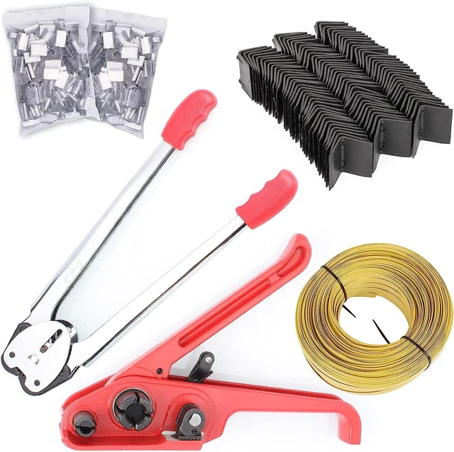 VETAKING Pallet Plastic Strapping Kit,Packaging Banding Tensioning Tool, 100 PCS