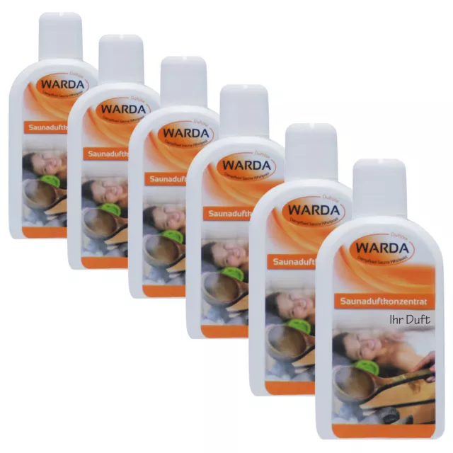 Warda Saunaaufguss Saunaduft Set 6x 200 ml freie Duftwahl aus über 160 Düften