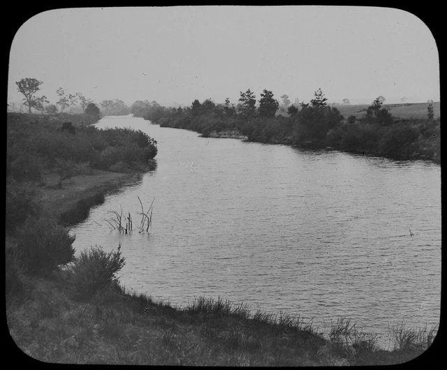 SOUTH ESK RIVER NEAR LONGFORD TASMANIA AUSTRALIA C1890 PHOTO Magic Lantern Slide