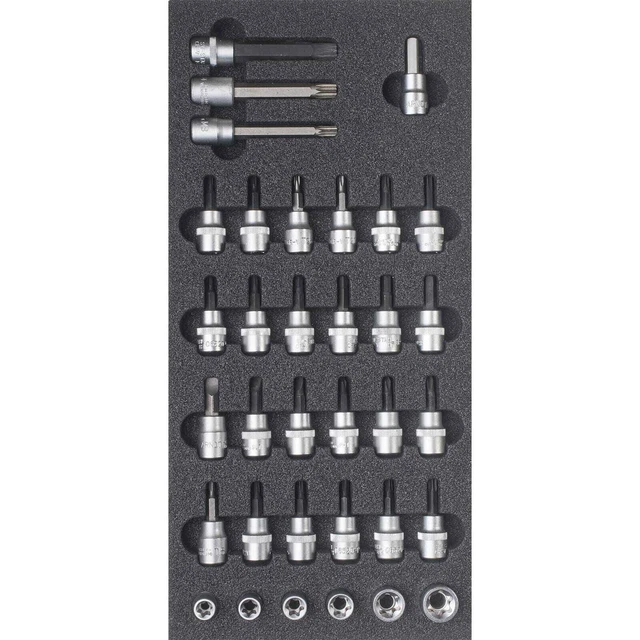 SW-STAHL Werkstattwagensortiment, Schraubendreheinsätze 3/8 ", 34-teilig
