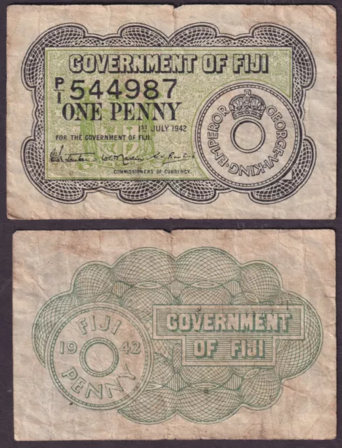 Fiji 1 Penny 1942 * F * P-4